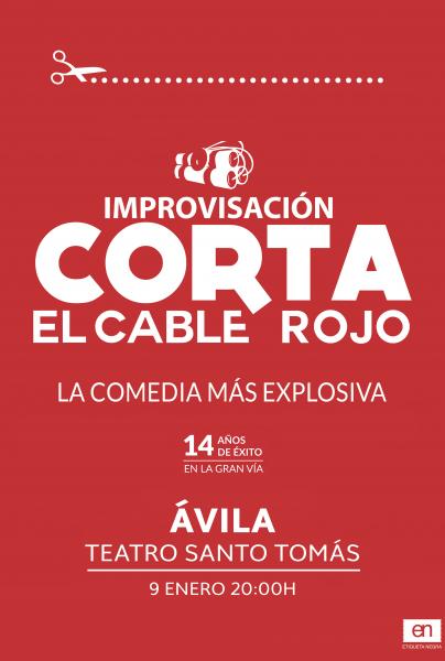 Cartel de CORTA EL CABLE ROJO